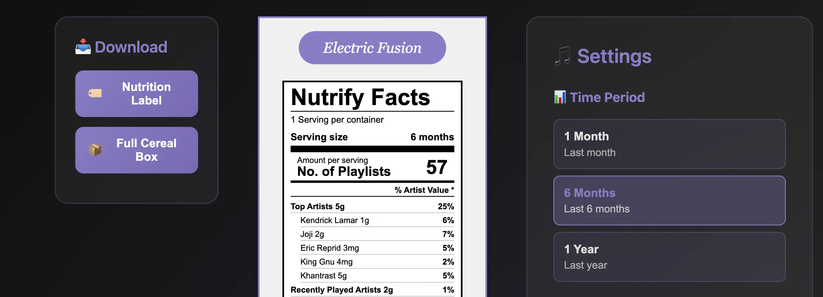 Nutrify: Your Musical Nutrition!